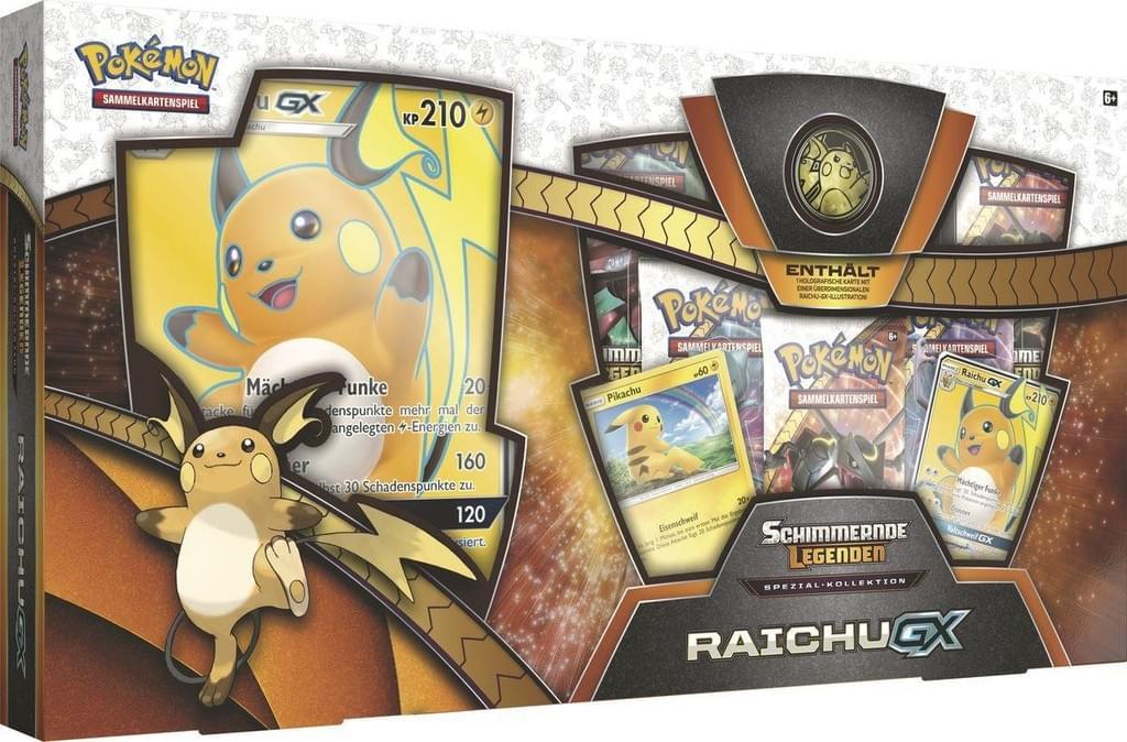 Preview: Pokemon TCG - Schimmernde Legenden 3.5 Raichu-GX Box (Sammelkartenspiel, deutsch)