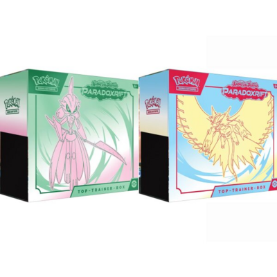 Preview: Pokemon TCG - Paradoxrift - Karmesin & Purpur - Top-Trainer-Box (deutsch)