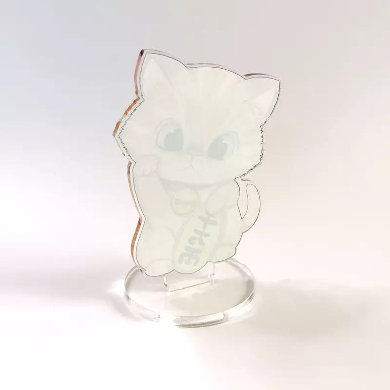 Preview: kawaii Maneki Neko orange - Glückskatze - Acrylaufsteller - Hideko Merchandise