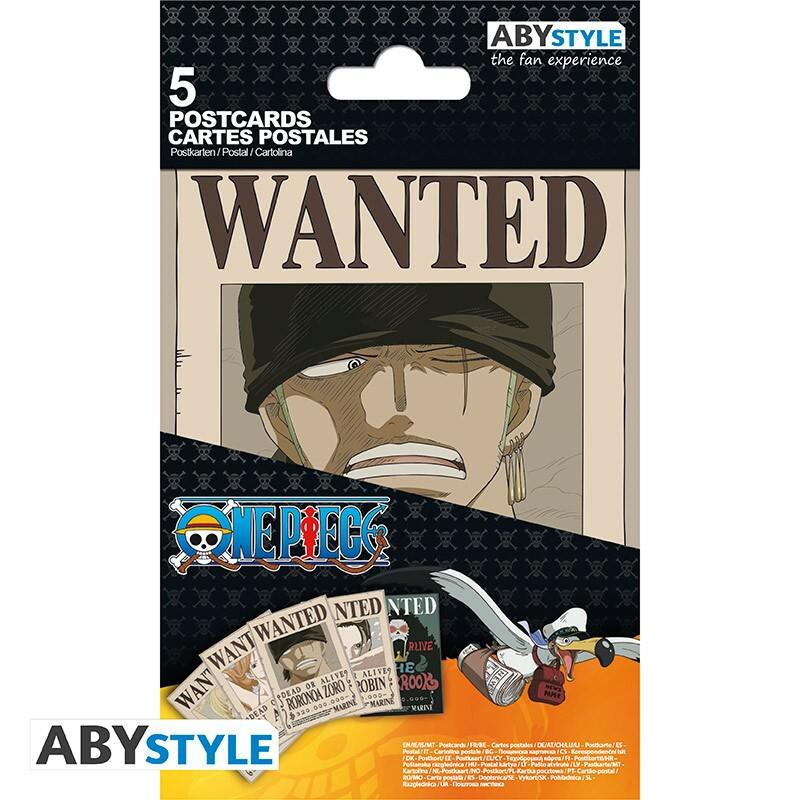 Preview: One Piece - 5 Postkarten (14,8 x 10,5 cm) - Wanted Set 2 - AbyStyle