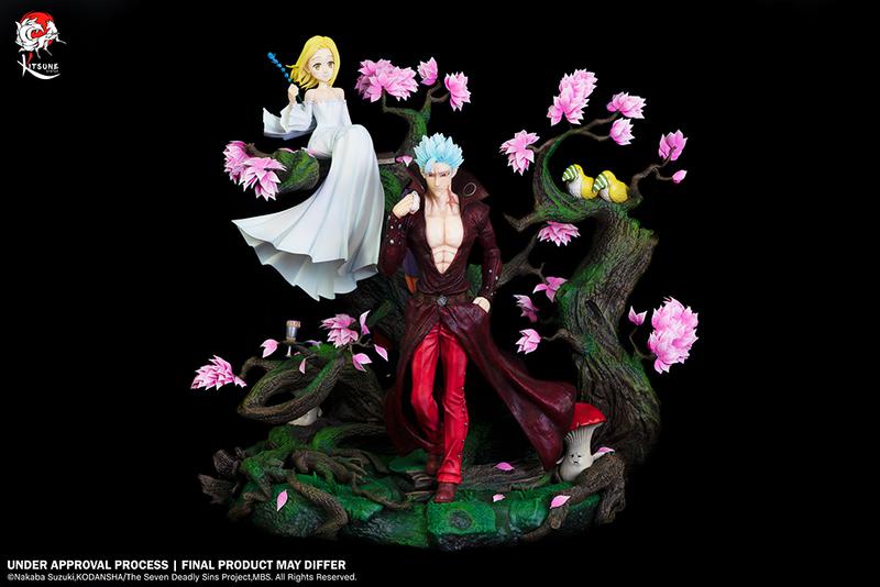 Preview: Ban und Elaine - Seven Deadly Sins - Resin Diorama - Kitsune Statue