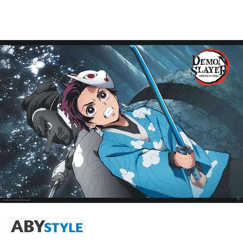 Preview: Tanjiro & Urukodaki - Poster - (91,5 x 61 cm) - Demon Slayer - AbyStyle