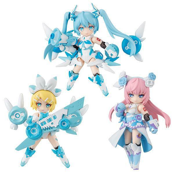 Preview: Set (3 Figuren) - Snow Miku, Luka und Rin - Desktop Singer Actionfiguren - Megahouse