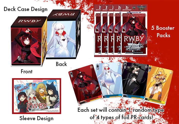 Preview: Weiss Schwarz - RWBY - Supply Set - Deck Box, Folien und 5 Booster (Englische Version)