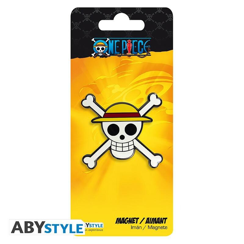 Preview: "Ruffy Skull" - Strohhutbande Emblem - Magnet - One Piece - AbyStyle