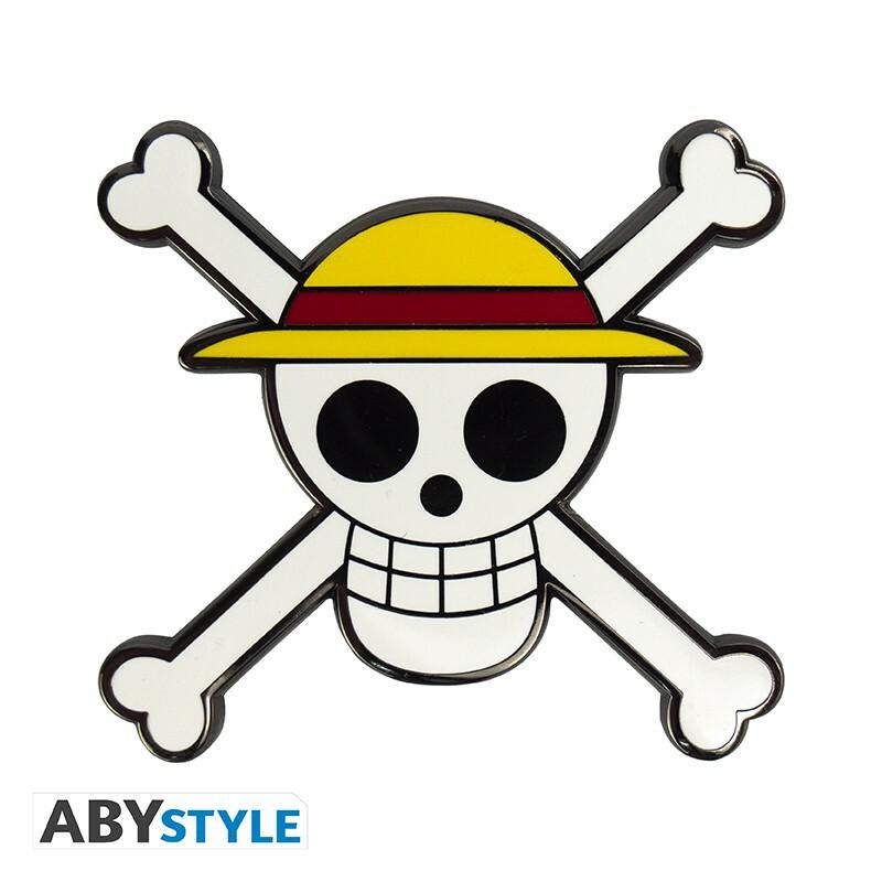 Preview: "Ruffy Skull" - Strohhutbande Emblem - Magnet - One Piece - AbyStyle