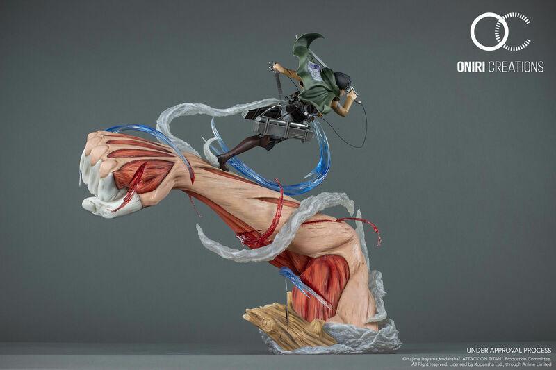 Preview: Levi vs. Female Titan - Attack on Titan - Resin Diorama - Oniri Créations