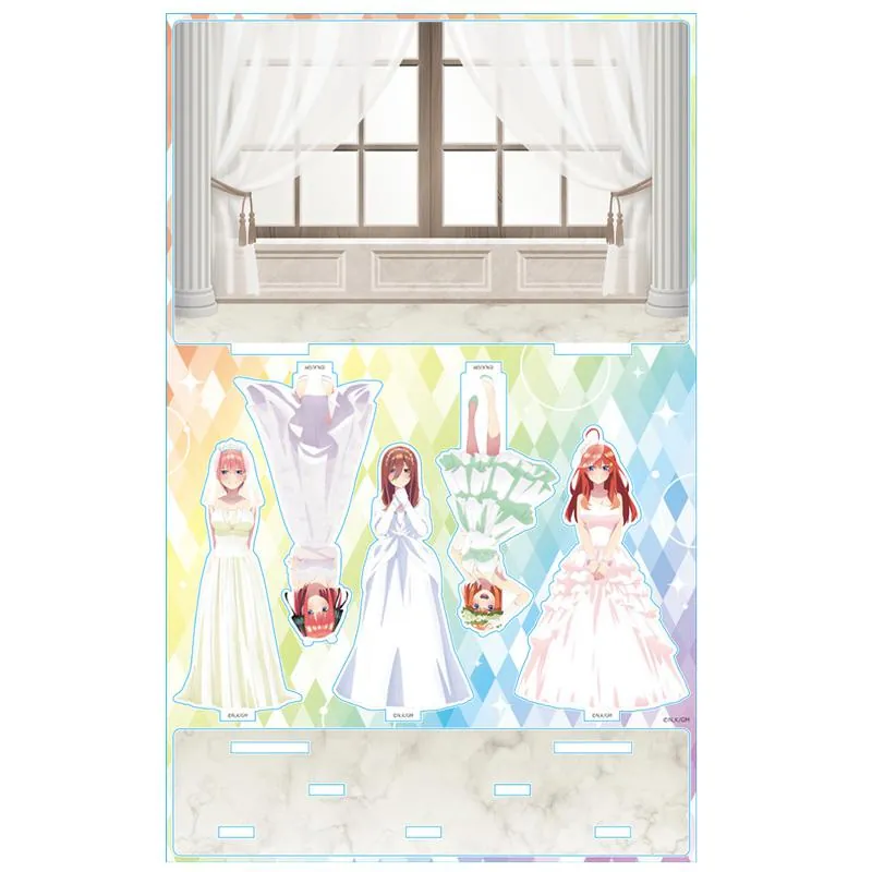 Preview: Miku, Ichika, Yotsuba, Nino und Itsuki Nakano (Wedding Dress Ver.) Komplettset - The Quintessential Quintuplets - Acryl-Aufsteller - Azumaker