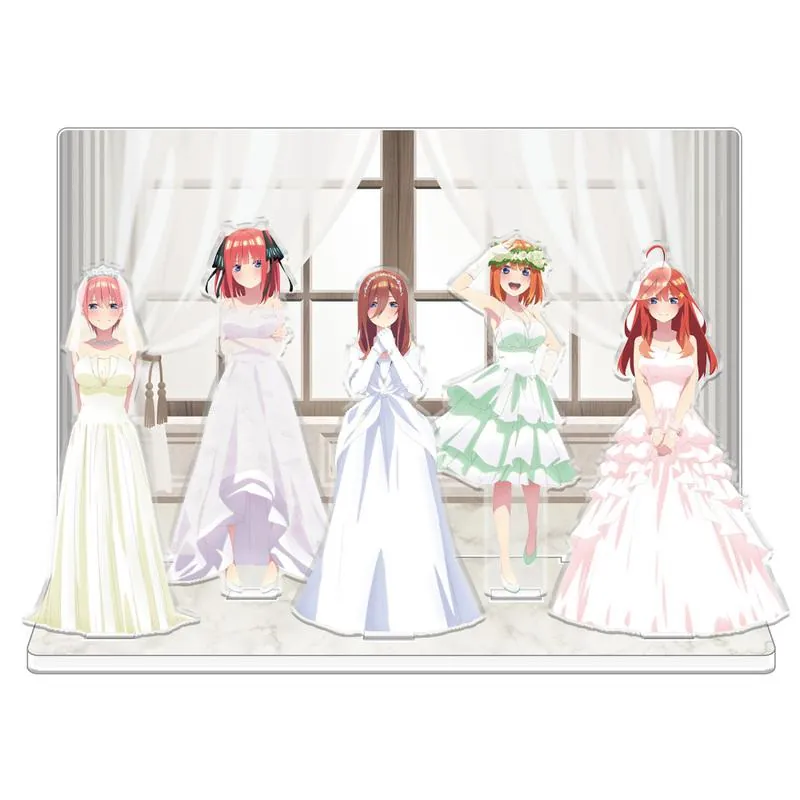 Preview: Miku, Ichika, Yotsuba, Nino und Itsuki Nakano (Wedding Dress Ver.) Komplettset - The Quintessential Quintuplets - Acryl-Aufsteller - Azumaker