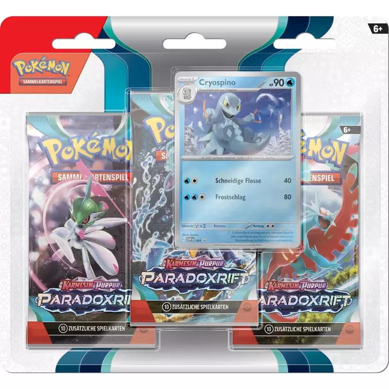 Preview: Pokemon TCG - 3er-Pack-Blister - Kolowal/ Cryospino - Paradoxrift - Karmesin & Purpur - DE