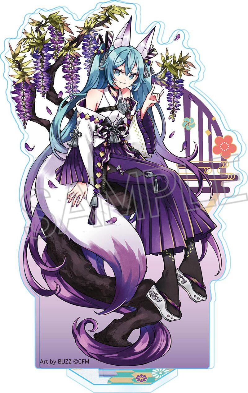 Preview: Hatsune Miku - Fuchsgeist (Glyzinie) - Hyakki Yakou Version - Acrylaufsteller - Twinkle