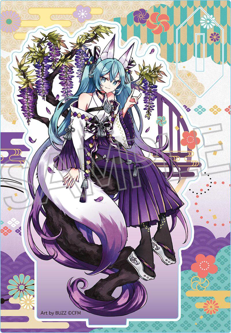 Preview: Hatsune Miku - Fuchsgeist (Glyzinie) - Hyakki Yakou Version - Acrylaufsteller - Twinkle