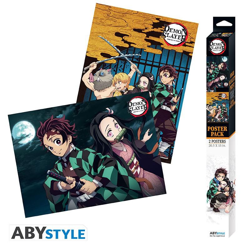 Preview: Gruppe & Duo - Set 2 Chibi Poster - (52 x 38 cm) - Demon Slayer - AbyStyle