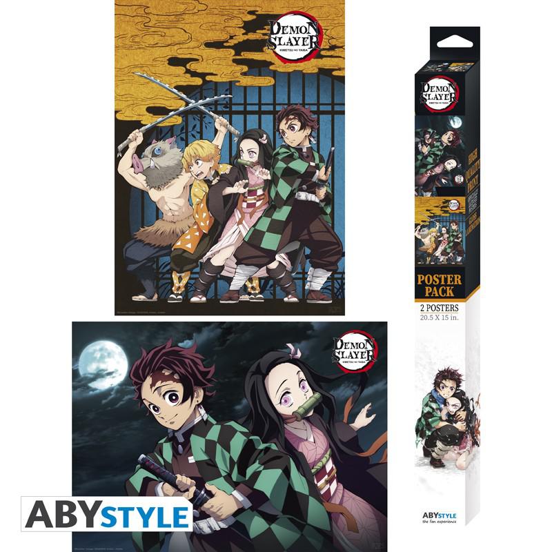 Preview: Gruppe & Duo - Set 2 Chibi Poster - (52 x 38 cm) - Demon Slayer - AbyStyle