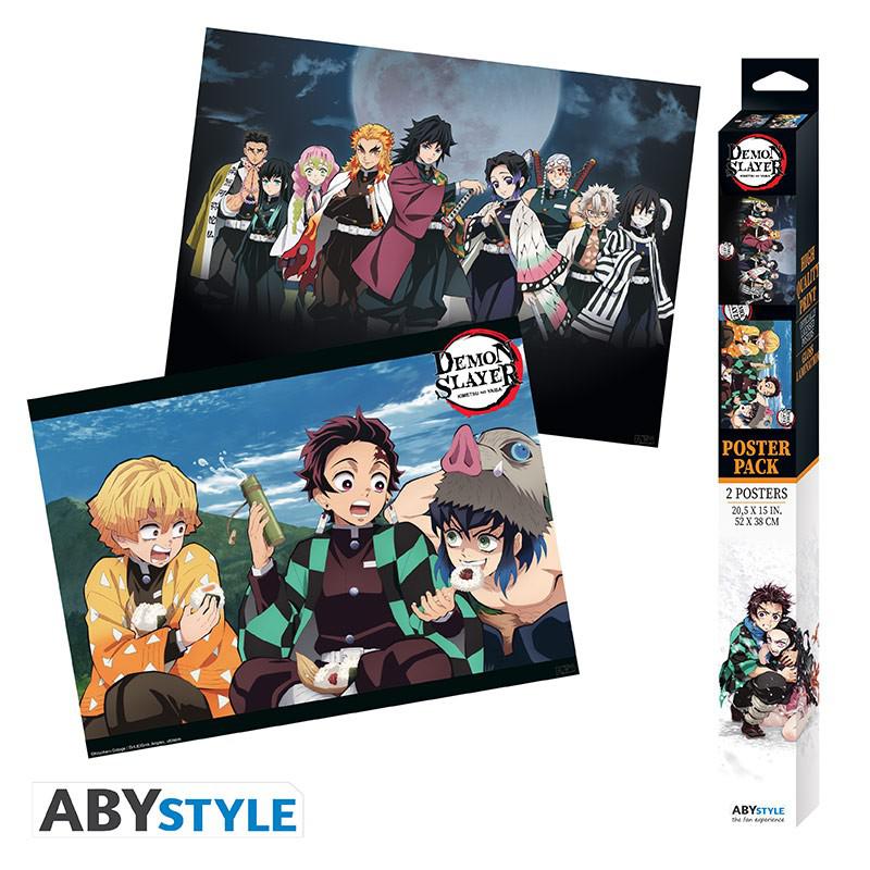 Preview: Hashira & Trio - Set 2 Chibi Poster - (52 x 38 cm) - Demon Slayer - AbyStyle