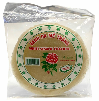 Reispapier Cracker Snack mit weißem Sesam