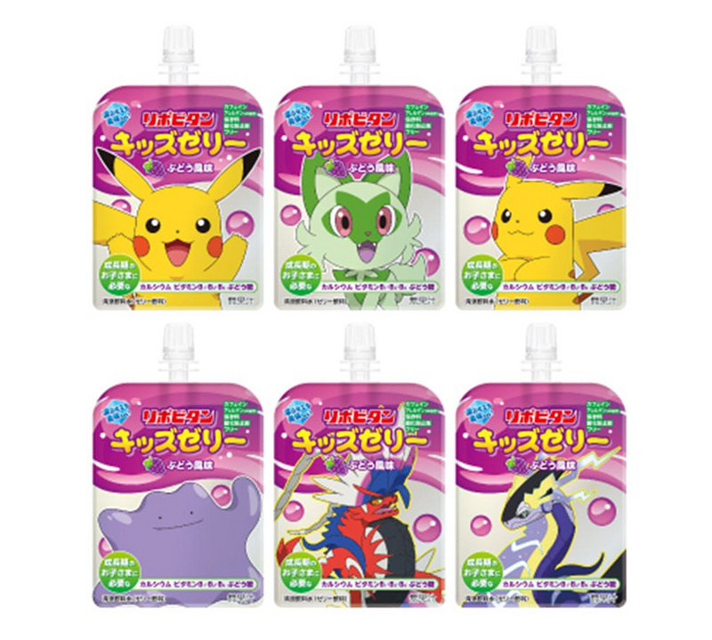Japanischer Pokemon Jelly Drink Traube von Taisho [1 zufällige Packung]