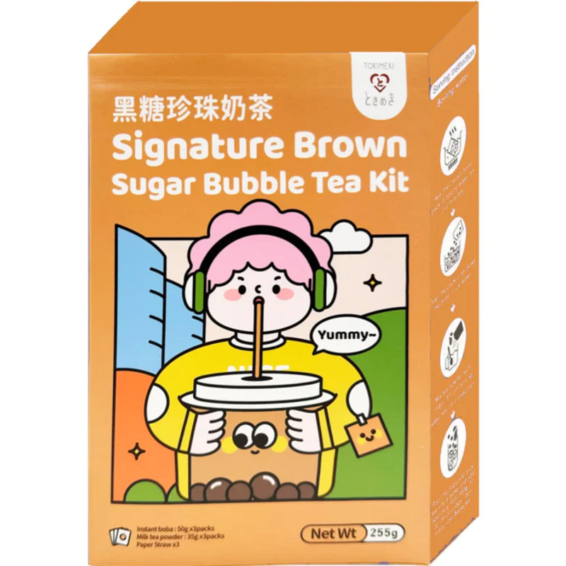 Bubble Tea Kit - Brauner Zucker - Zum Selbermachen [3 Portionen] von Tokimeki