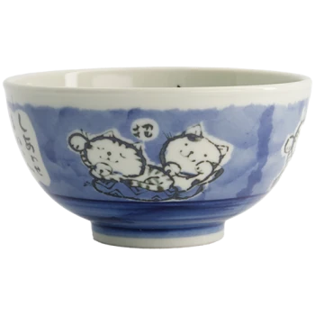 Kawaii Bowl / Schale für Reis - Katze Blau von TOKYO Design Studio (400ml)