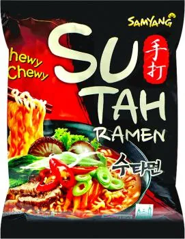 Instant-Nudeln - Su Tah Ramen (scharfe Rinderbrühe) von SamYang