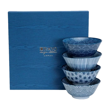 Geschenke Set Tayo Bowl | Schale in "Japan-Blau" von TOKYO Design Studio (500ml.) 