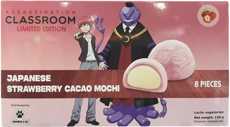 Japanische Cacao Mochi - Erdbeere mit Milchcreme von HACHIKO & CO - Limitierte Assassination Classroom Edition