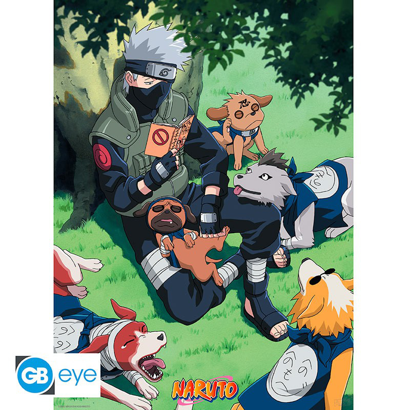 AnimeFanShop.DE - Naruto - Kakashi & Hunde - Poster - ABYStyle