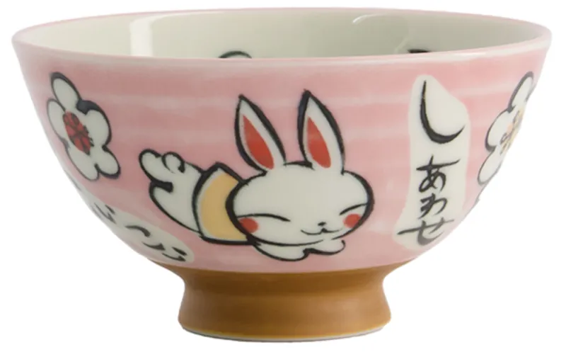 Kawaii Bowl - Hase - Pink von Tokyo Design Studio (300ml)