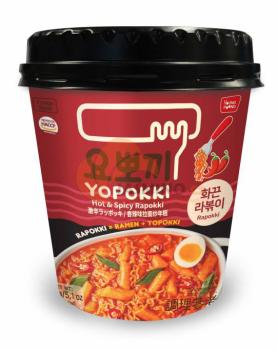 Koreanische Rapokki = Ramen & Topokki - Hot & Spicy Cup von Yopokki