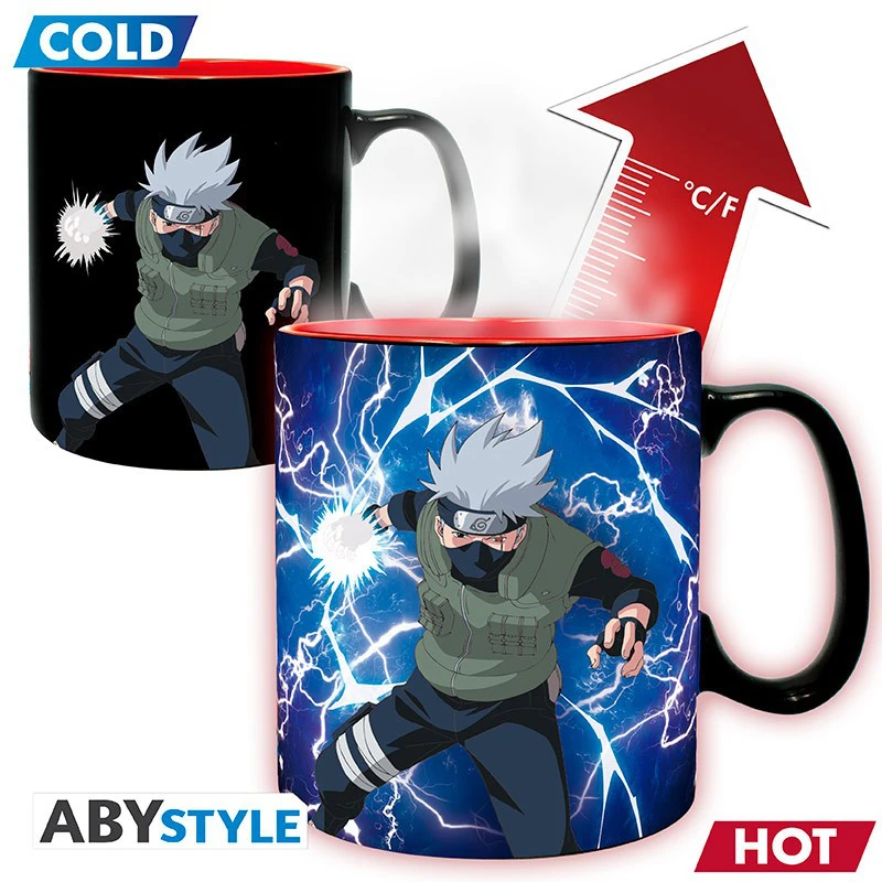 NARUTO SHIPPUDEN - Geschenkset - Zaubertasse mit Designänderung bei Hitze+ Untersetzer von ABYStyle