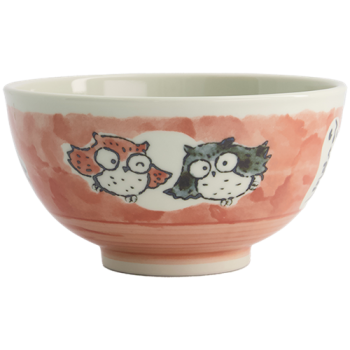 Kawaii Bowl / Schale für Reis - Eule Pink von TOKYO Design Studio (600ml)
