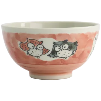 Kawaii Bowl / Schale für Reis - Eule Pink von TOKYO Design Studio (600ml)