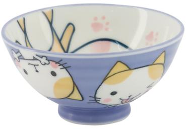 Kawaii Bowl - Neko - Blau von Tokyo Design Studio (200ml)