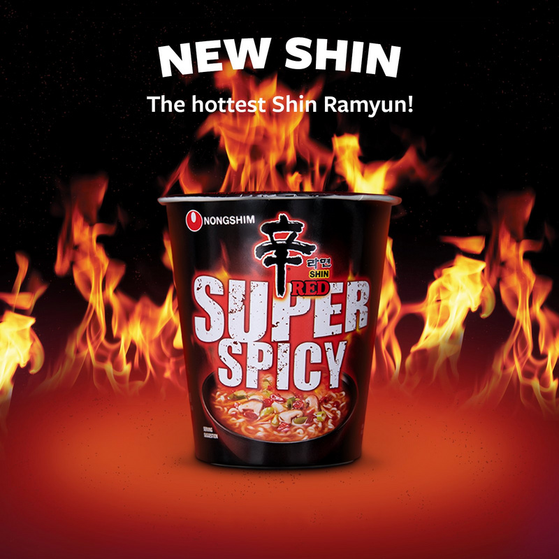  Cup-Nudeln - SHIN RED Super Spicy von Nong Shim