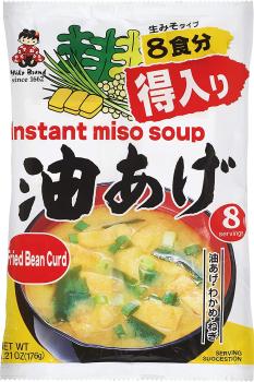Misosuppe mit Frittiertem Tofu - Original Instant Suppe aus Japan von Miyasaka [8 Portionen]