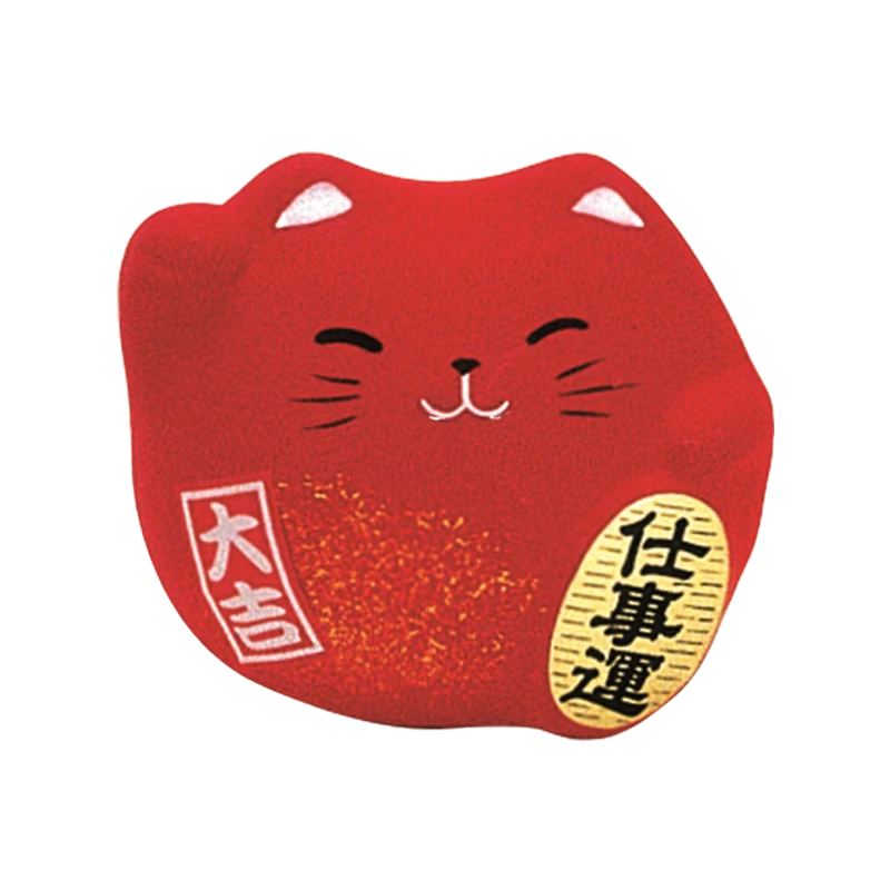 Japanische Winkekatze / Maneki-neko - Rot - Glücksbringer für die Arbeit von Tokyo Design Studio