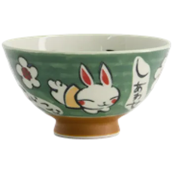 Kawaii Bowl / Schale für Reis - Cute Bunny Grün von TOKYO Design Studio (300ml)