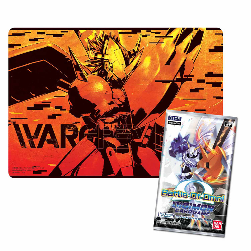 Wargreymon - Digimon - Exklusive Spielmatte & BT5 Booster Pack - Bandai