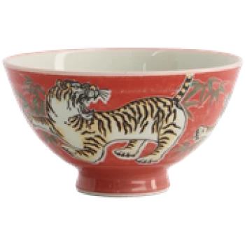 Kawaii Bowl / Schale für Reis - Bambus Tiger Rot von TOKYO Design Studio (300ml)