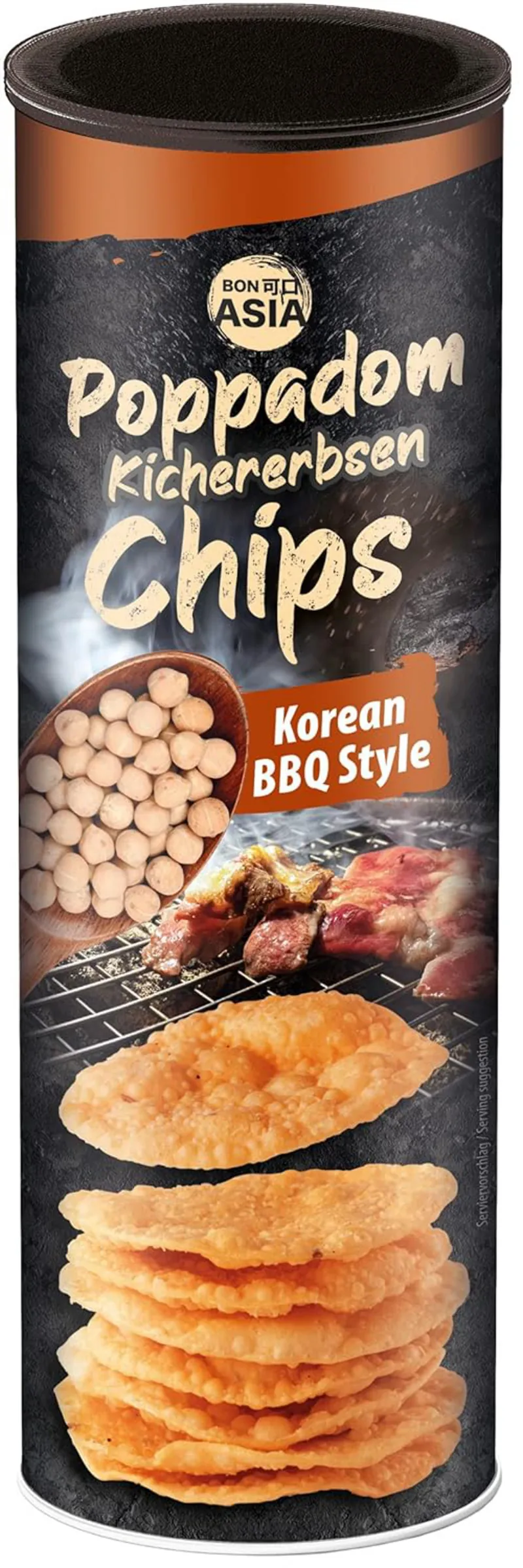 Poppadom Chips Korean BBQ verzehrfertig, aus Kichererbsenmehl von BONASIA