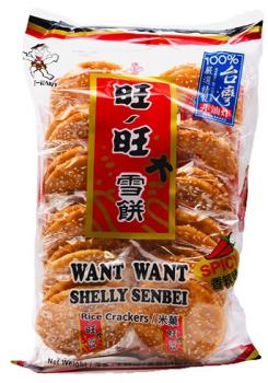 Spicy Shelly Senbei Reiscracker von WANT-WANT