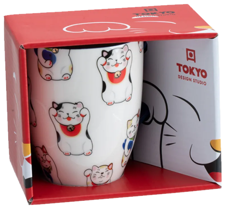 Kawaii Tasse - Japanische Winkekatze - Weiße Version von Tokyo Design Studio