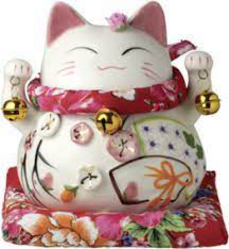 Maneki Neko in Pink von Jade Temple