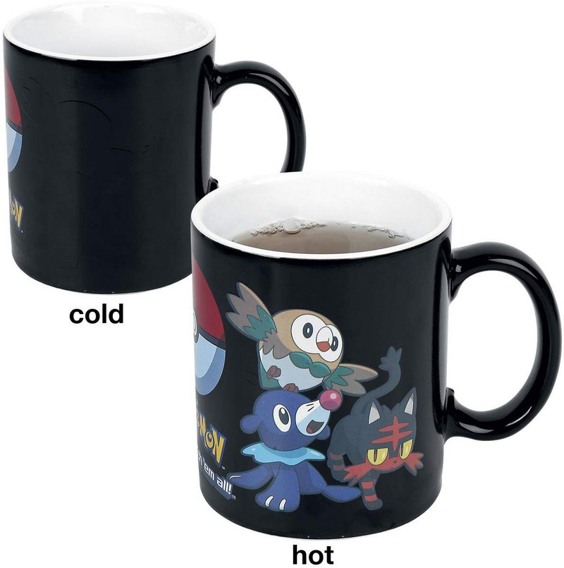 Bauz, Robball und Flamiau - Pokemon Thermotasse - Zaubertasse - Farbwechseltasse - GBeye