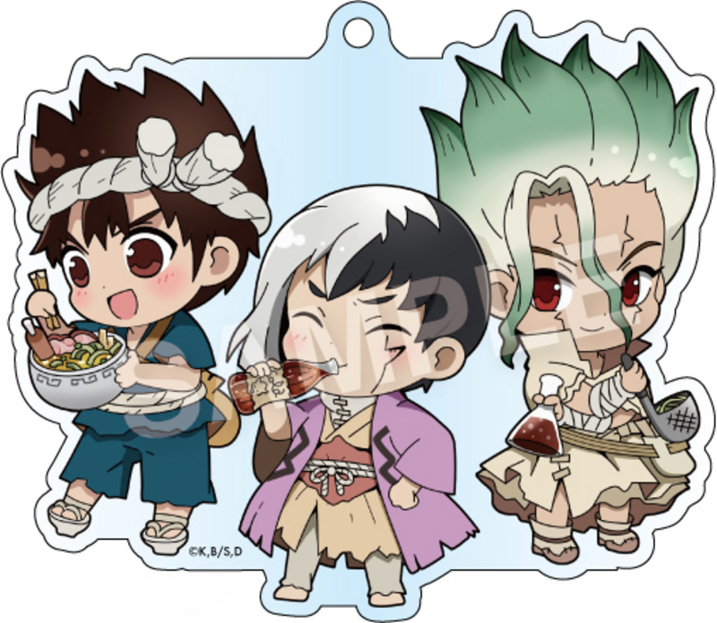 Senku, Gen & Chrome - Dr. Stone - Acrylanhänger (Itsusho Acrylic Ball Chain) - F. Heart