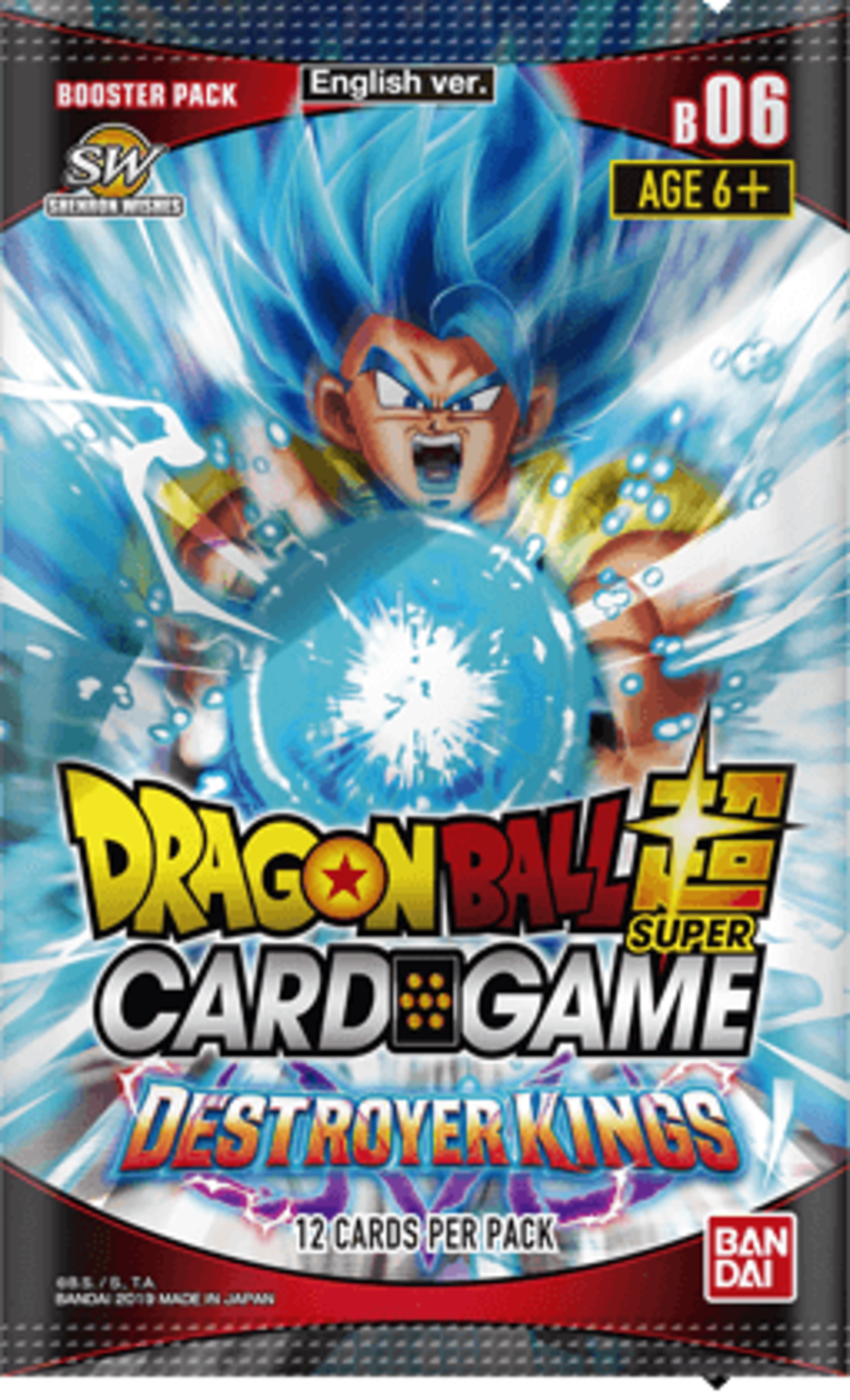 Destroyer Kings Booster Pack - Dragon Ball Super Card Game Season 6 (Englische Version) - Booster Pack mit je 12 Karten