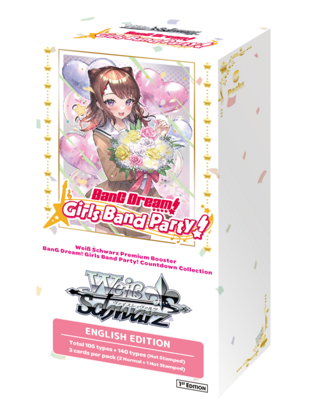 EN - Weiss Schwarz - Premium Booster Display - Bang Dream! Girls Band Party! Countdown Collection - (enthält 6 Booster mit je 3 Karten) (Englische Version) 