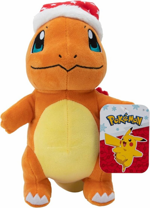 Glumanda mit Weihnachtmütze - Pokémon - 20 cm Plüsch