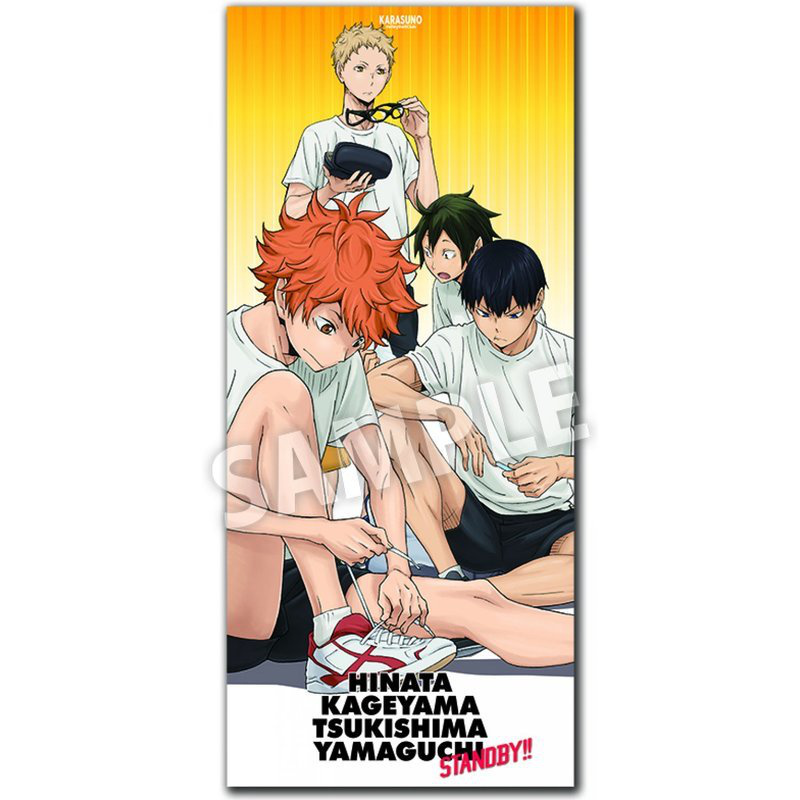 Hinata, Kageyama, Tsukishima und Yamaguchi - Wandtuch