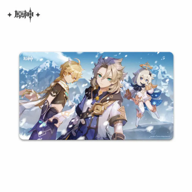 Albedo, Paimon und Traveler (Aether) - Mousepad /Spielmatte - Genshin Impact - miHoYo